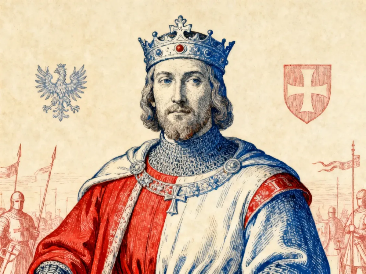 Władysław II Jagiełło w średniowiecznym stroju królewskim
